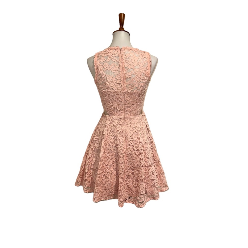 Xscape Dress Lace Fit and Flare Pink Size 6 - Picture 3 of 5